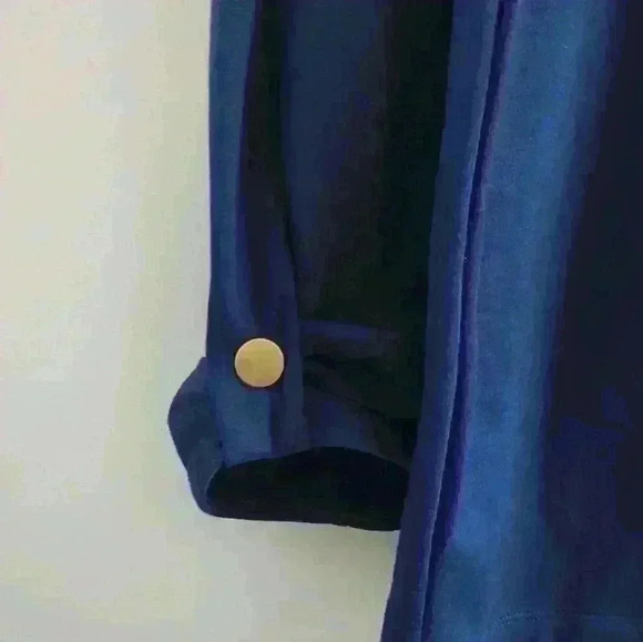 LIZ CALIBORNE | Women's Navy Blue Crewneck 3/4 Length Sleeve Seeater - Picture 2 of 3